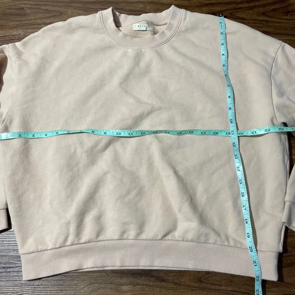 Miles by Madewell Sweater Beige Crew Neck Pullover Long Sleeve Women Size Medium